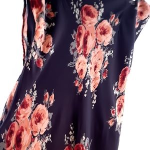 🌹Vintage XLDaiquiri  Floral Maxi Long brown, orange, green sheer elegant skirt